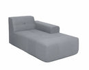Deko Living 4 Piece Gray Outdoor Compressed Foam Sectional Sofa Lounger and Table Set (COP30018)