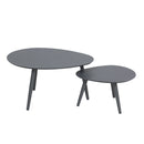 Deko Living 2 Piece Gray Outdoor Oval Table Set (COP30018TBL)