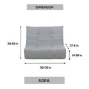 Deko Living Gray Outdoor Compressed Foam Sofa (COP30019SOF)