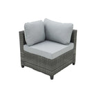 Deko Living 8 Piece Gray Outdoor Sectional Wicker Sofa Chairs and Tables  with Interchangeable Blue and Gray Cushion Covers (COP30111)