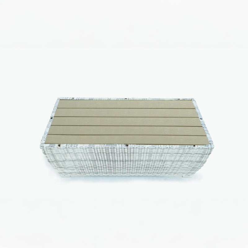 Deko Living 5 Place Seating Gray Outdoor Wicker Sofa and Sofa Chair Set with Table (COP30112)