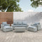 Deko Living 5 Piece Seating Gray Outdoor Wicker Sofa and Sofa Chair Set with Table (COP30112)