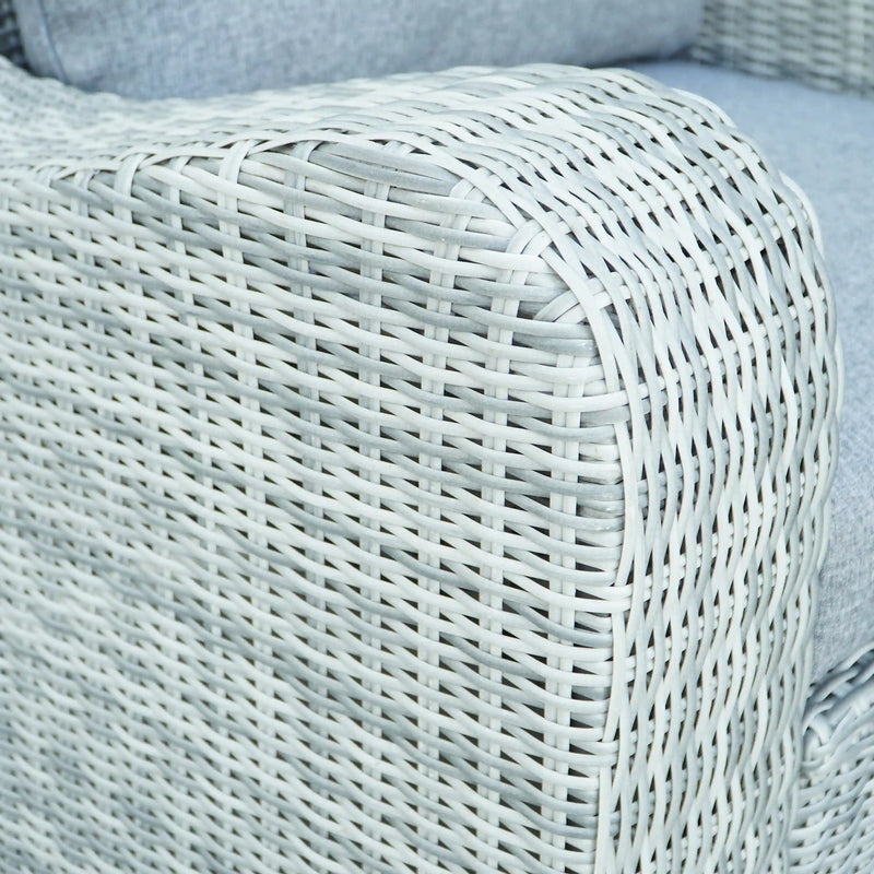 Deko Living 5 Place Seating Gray Outdoor Wicker Sofa and Sofa Chair Set with Table (COP30112)