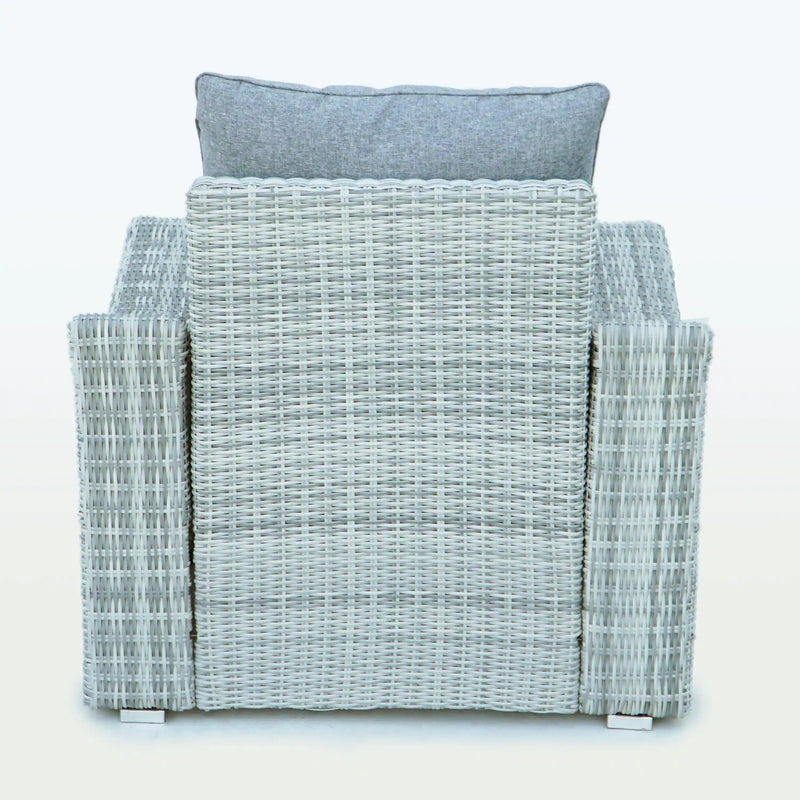 Deko Living 5 Place Seating Gray Outdoor Wicker Sofa and Sofa Chair Set with Table (COP30112)