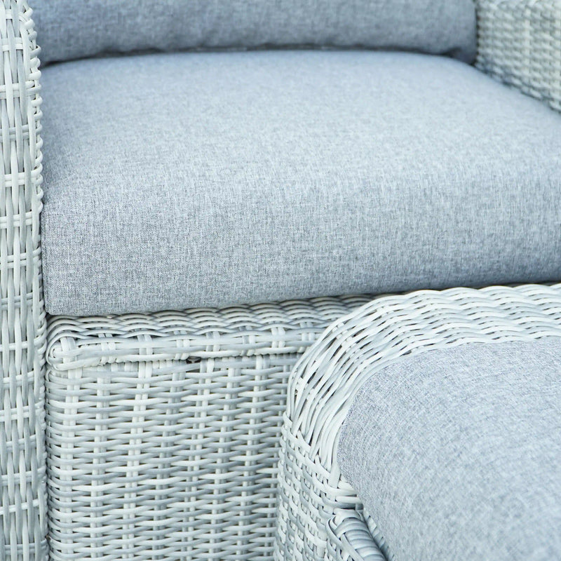 Deko Living 5 Place Seating Gray Outdoor Wicker Sofa and Sofa Chair Set with Table (COP30112)