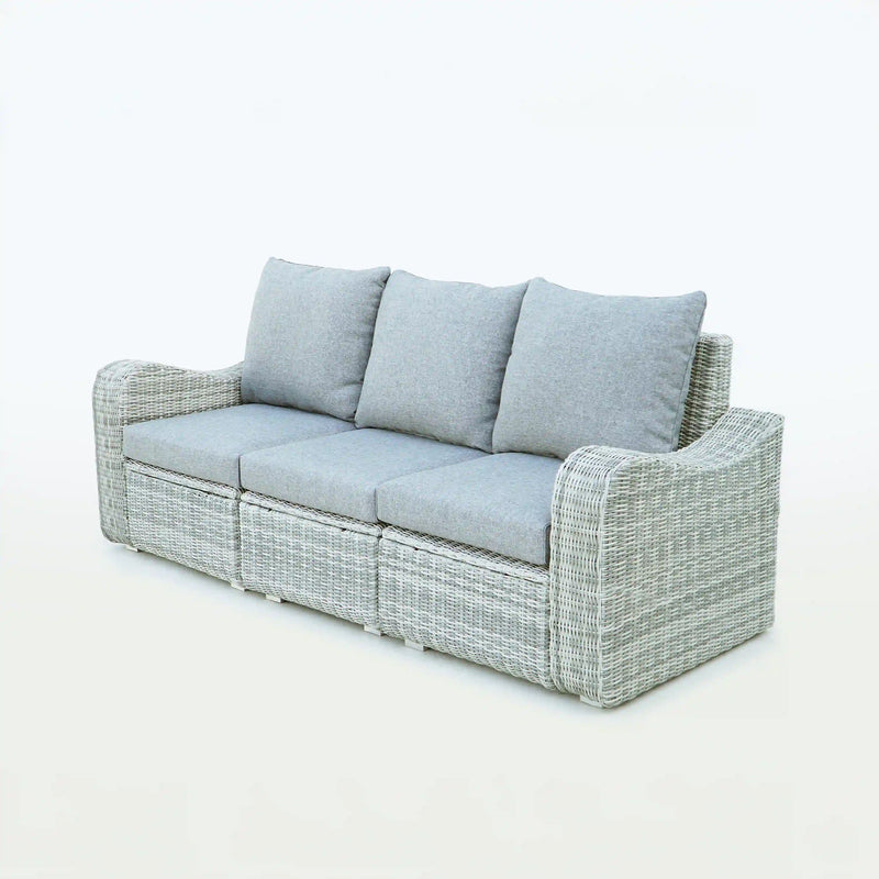 Deko Living 5 Place Seating Gray Outdoor Wicker Sofa and Sofa Chair Set with Table (COP30112)