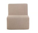 Deko Living Brown Outdoor Compressed Foam Armless Sectional Sofa Chair (COP30117ACH)