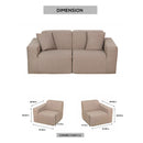 Deko Living 2 Piece Seating Brown Outdoor Compressed Foam Sectional Sofas (COP30117SET)