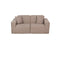 Deko Living 2 Piece Seating Brown Outdoor Compressed Foam Sectional Sofas (COP30117SET)