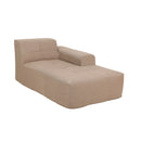Deko Living 4 Piece Brown Outdoor Compressed Foam Sectional Sofa Lounger and Table Set (COP30118)
