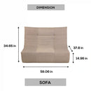 Deko Living Brown Outdoor Compressed Foam Sofa (COP30119SOF)