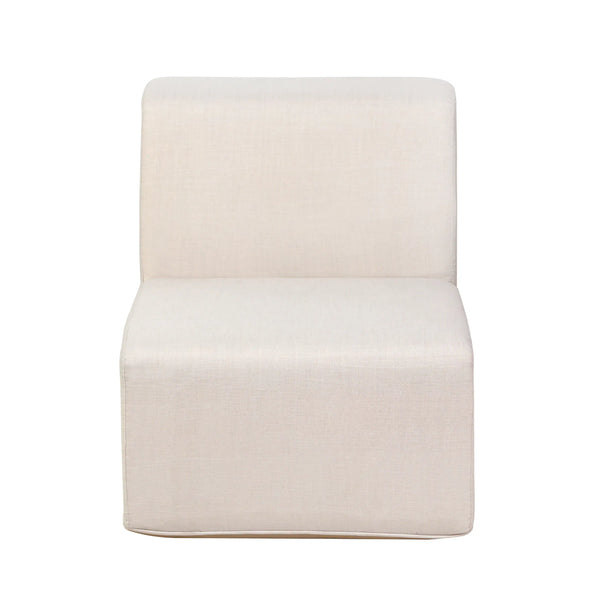 Deko Living Beige Outdoor Compressed Foam Armless Sectional Sofa Chair (COP30217ACH)