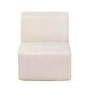 Deko Living 4 Piece Seating Beige Outdoor Compressed Foam Sectional Sofas and Ottoman Set (COP30217)