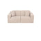 Deko Living 2 Piece Seating Beige Outdoor Compressed Foam Sectional Sofas (COP30217SET)