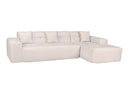 Deko Living 4 Piece Beige Outdoor Compressed Foam Sectional Sofa Lounger and Table Set (COP30218)