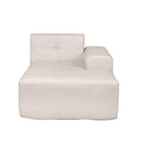 Deko Living 4 Piece Beige Outdoor Compressed Foam Sectional Sofa Lounger and Table Set (COP30218)