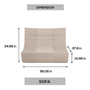 Deko Living Beige Outdoor Compressed Foam Sofa (COP30219SOF)