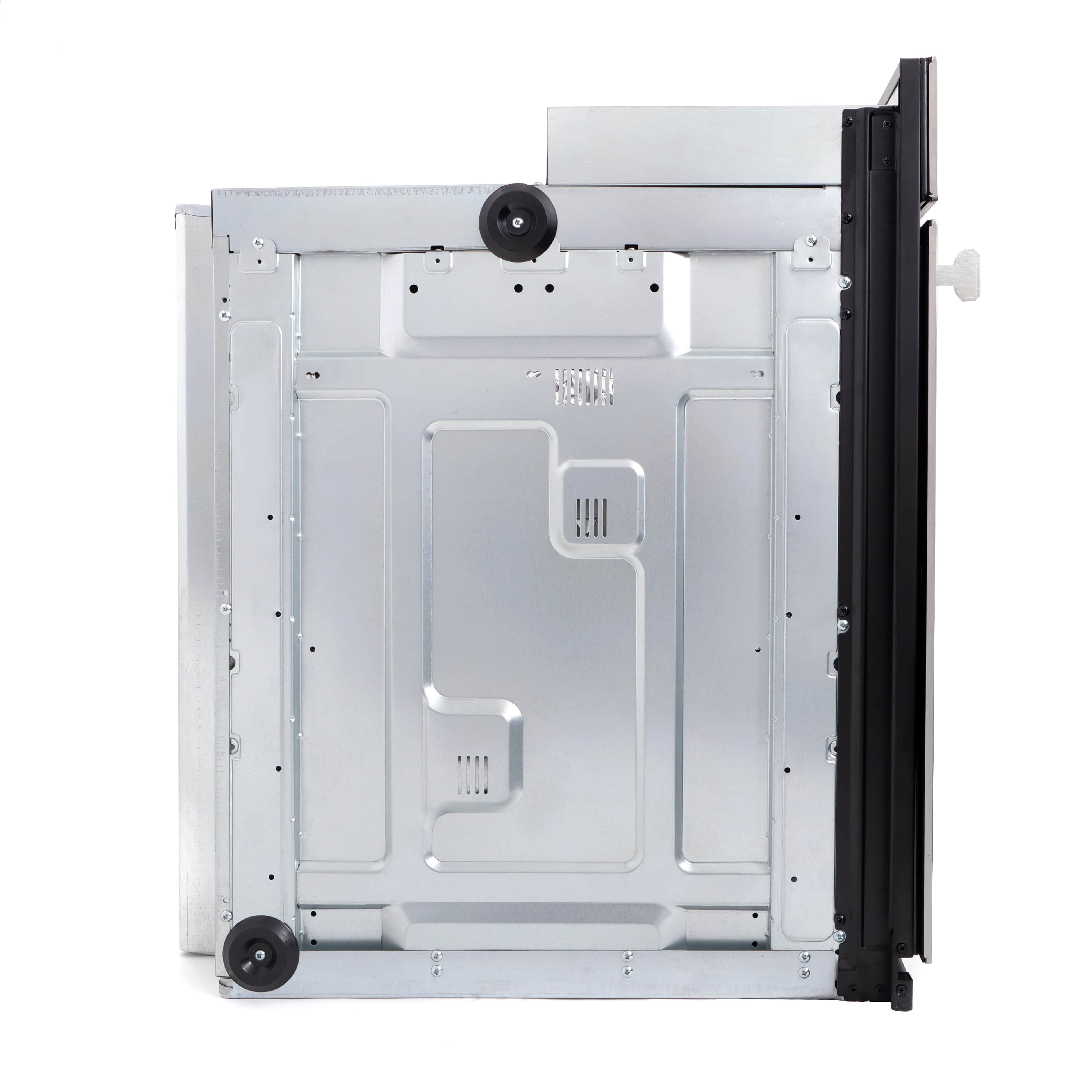 COSMO electric wall oven open interior cavity with mounting bracket and side openings
