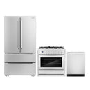 Cosmo 3 - Piece Appliance Package - 36-Inch 240V Dual Fuel Range, 24-Inch Dishwasher and French Door Refrigerator (COS-3PKG-098)
