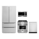 Cosmo 4-Piece Appliance Package - 30-Inch Gas Range, Over-the-Range Microwave, Dishwasher and Refrigerator in Stainless Steel (COS-4PKG-086)