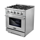 Cosmo 4-Piece Appliance Package - 30-Inch Dual Fuel Range, Wall Mount Range Hood, Dishwasher and Refrigerator in Stainless Steel (COS-4PKG-192)