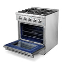 Cosmo 4-Piece Appliance Package - 30-Inch Gas Range, Dishwasher, Refrigerator and Microwave Drawer in Stainless Steel (COS-4PKG-270)
