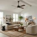 Parrot Uncle 52-Inch Bucholz Industrial Dimmable RGB LED Ceiling Fan with Remote and APP Control