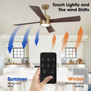 Parrot Uncle 52-Inch Bucholz Industrial Dimmable RGB LED Ceiling Fan with Remote and APP Control