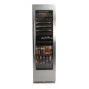 Perlick C-Series 24 Inch Dual-Zone Beverage Center with 38 Bottle/172 Can Capacity in Stainless Steel 4" Toe Kick with Right Hinge (CR24C-2-4RL, CR-SG-24PDR4)