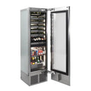 Perlick C-Series 24 Inch Dual-Zone Beverage Center with 38 Bottle/172 Can Capacity in Stainless Steel 4" Toe Kick with Right Hinge (CR24C-2-4RL, CR-SG-24PDR4)