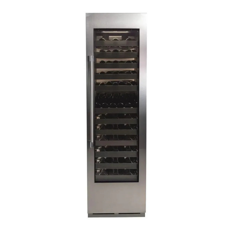 Perlick C-Series 24 Inch Single-Zone Wine Cooler with 74 Bottle Capacity in Stainless Steel 4" Toe Kick with Right Hinge (CR24W-2-4RL, CR-SG-24PDR4)