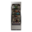 Perlick C-Series 30 Inch Single-Zone Beverage Center with 422 Can Capacity in Stainless Steel 4" Toe Kick with Left Hinge (CR30B-2-4LL, CR-SG-30PDL4)