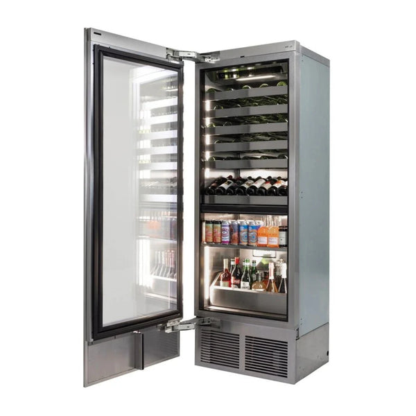 Perlick C-Series 30 Inch Dual-Zone Beverage Center with 55 Bottle/230 Can Capacity in Panel Ready with Left Hinge (CR30C-2-4LL)