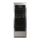 Perlick C-Series 30 Inch Single-Zone Wine Cooler with 109 Bottle Capacity in Stainless Steel 6" Toe Kick with Right Hinge (CR30W-2-4RL, CR-SG-30PDR6)