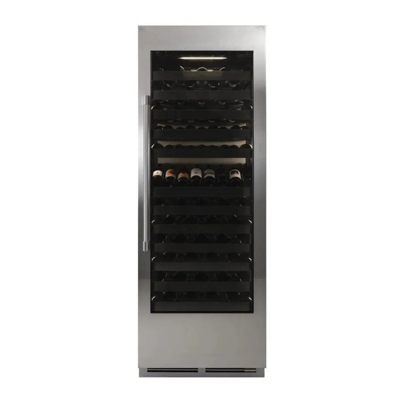 Perlick C-Series 30 Inch Single-Zone Wine Cooler with 109 Bottle Capacity in Stainless Steel 4" Toe Kick with Right Hinge (CR30W-2-4RL, CR-SG-30PDR4)