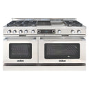 Capital 60-Inch Grand Chef Dual Fuel Range in Stainless Steel with 6 Sealed Burners, Grill, & Griddle (CSB604BG2)