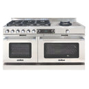Capital 60-Inch Grand Chef Dual Fuel Range in Stainless Steel with 6 Sealed Burners & Open Power Wok (CSB606CW)