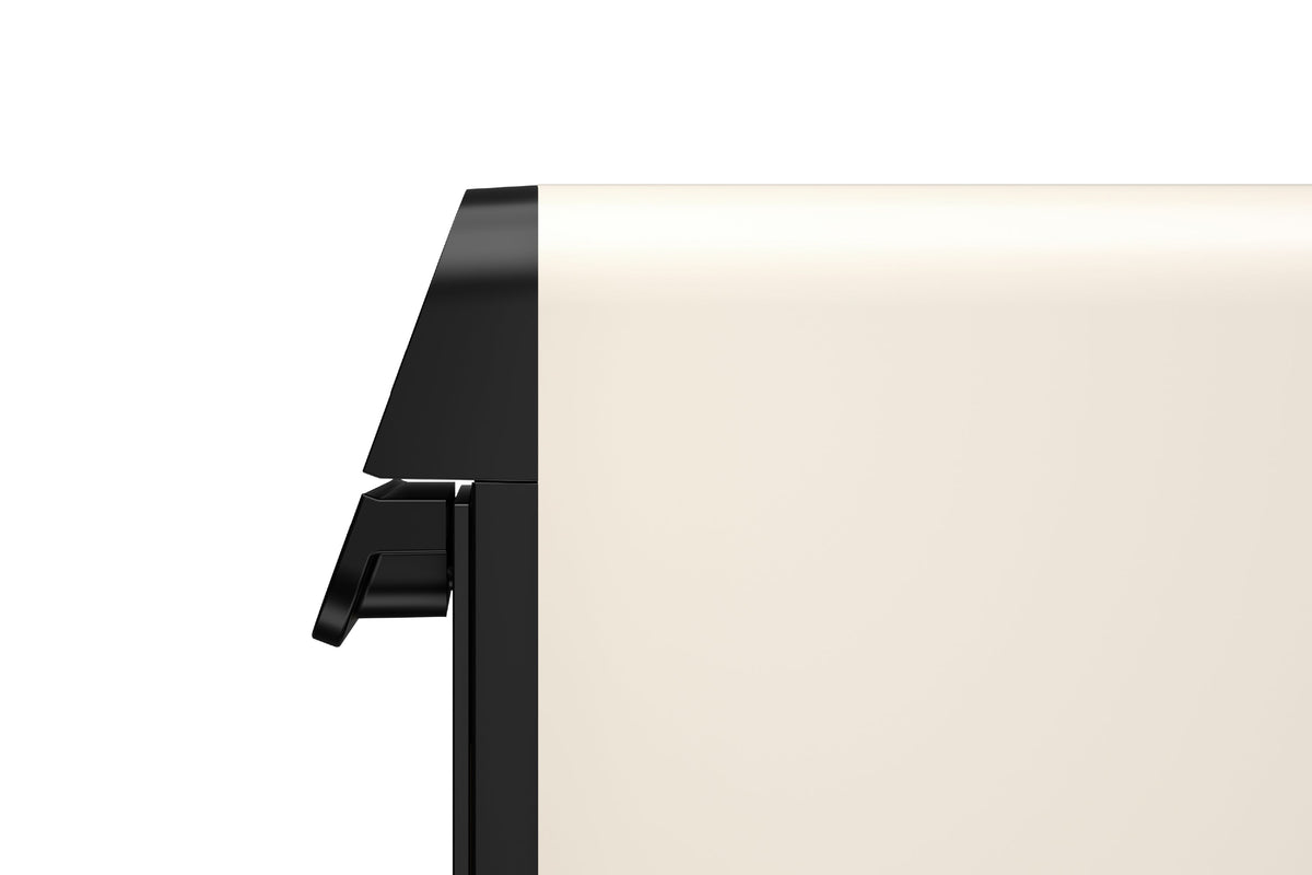 ROBAM combi steam oven side handle and steam vent on cream-white body
