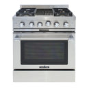 Capital 30-Inch Classic Chef Gas Range in Stainless Steel with 4 Sealed Burners & BBQ Grill (MCR302B2)