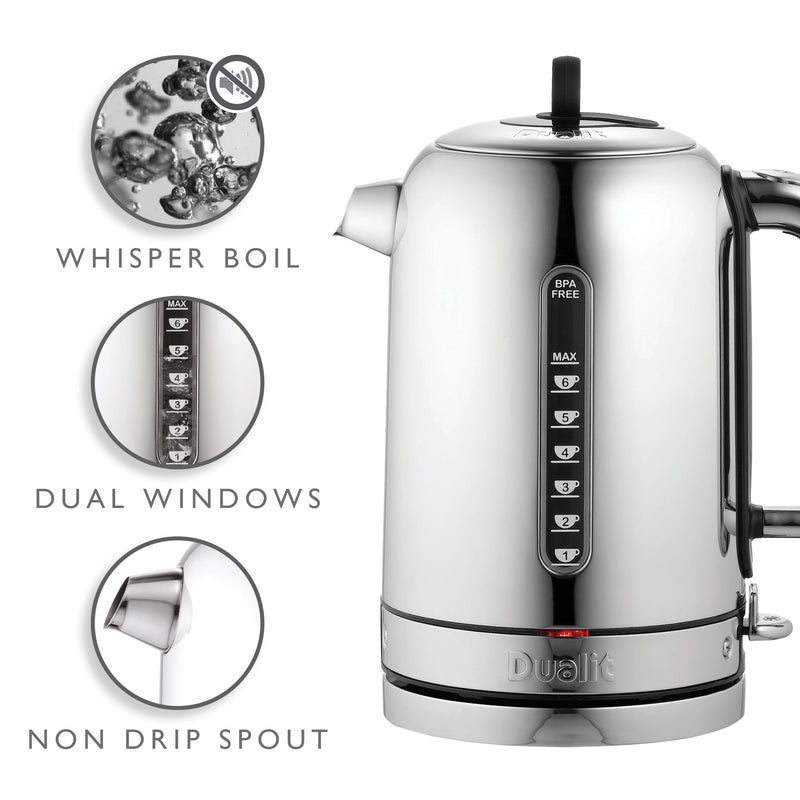 Dualit Small Appliance Package with 2-Slice Toaster, Kettle, Hand Mixer and Sandwich Cage in Polished Chrome