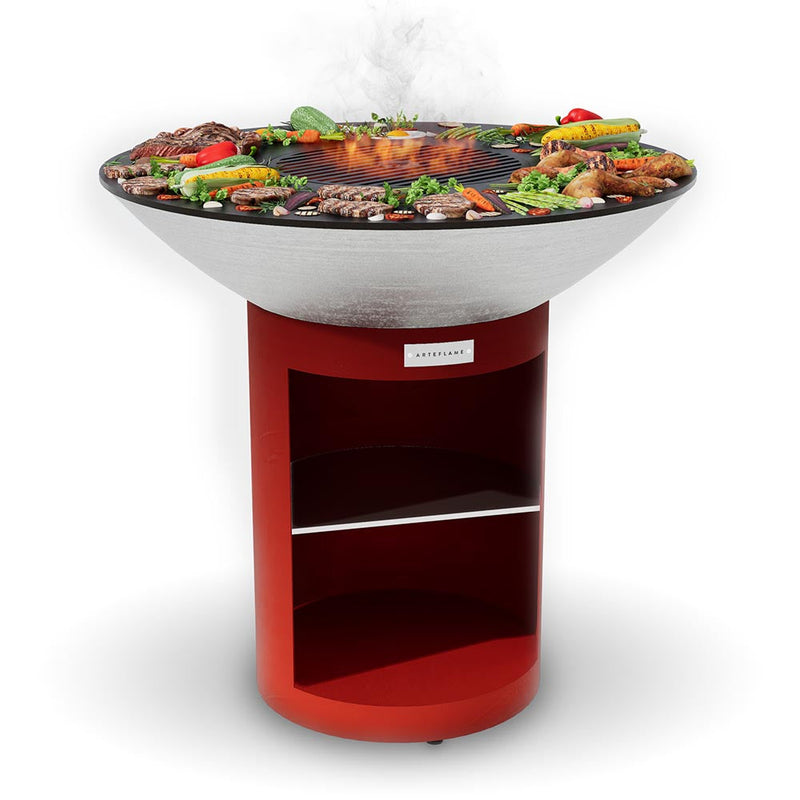 Arteflame XXL 40" Platinum Edition Grill Classic Storage Base in Stainless Steel