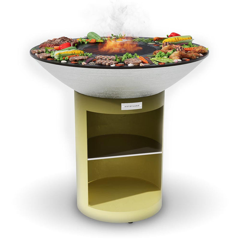 Arteflame XXL 40" Platinum Edition Grill Classic Storage Base in Stainless Steel