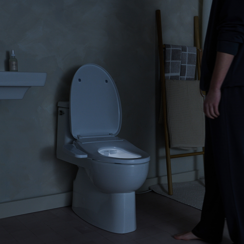 TUSHY Cloud Electronic Bidet Heated Toilet Seat with Warm Water, Air Dryer, Soft Close Lid, and Night Light