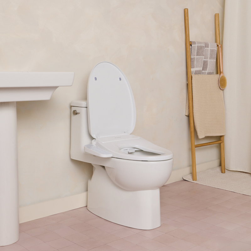 TUSHY Cloud Electronic Bidet Heated Toilet Seat with Warm Water, Air Dryer, Soft Close Lid, and Night Light