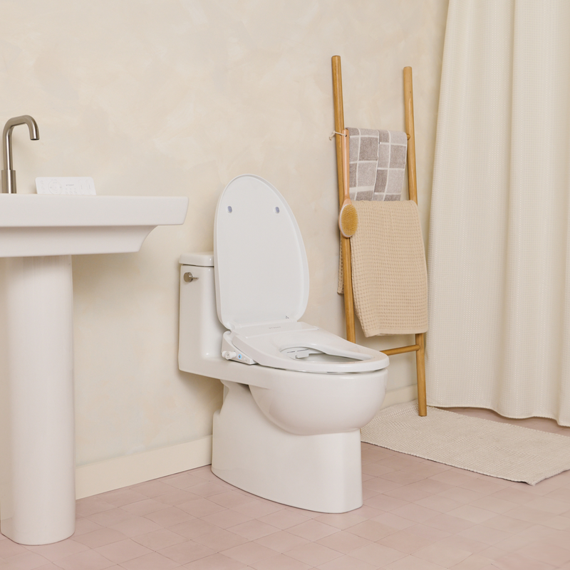 TUSHY Cloud+ Electronic Bidet Heated Toilet Seat with Intelligent Remote, Personal Settings, Warm Water, Air Dryer, Automatic Deodorizer & Night Light