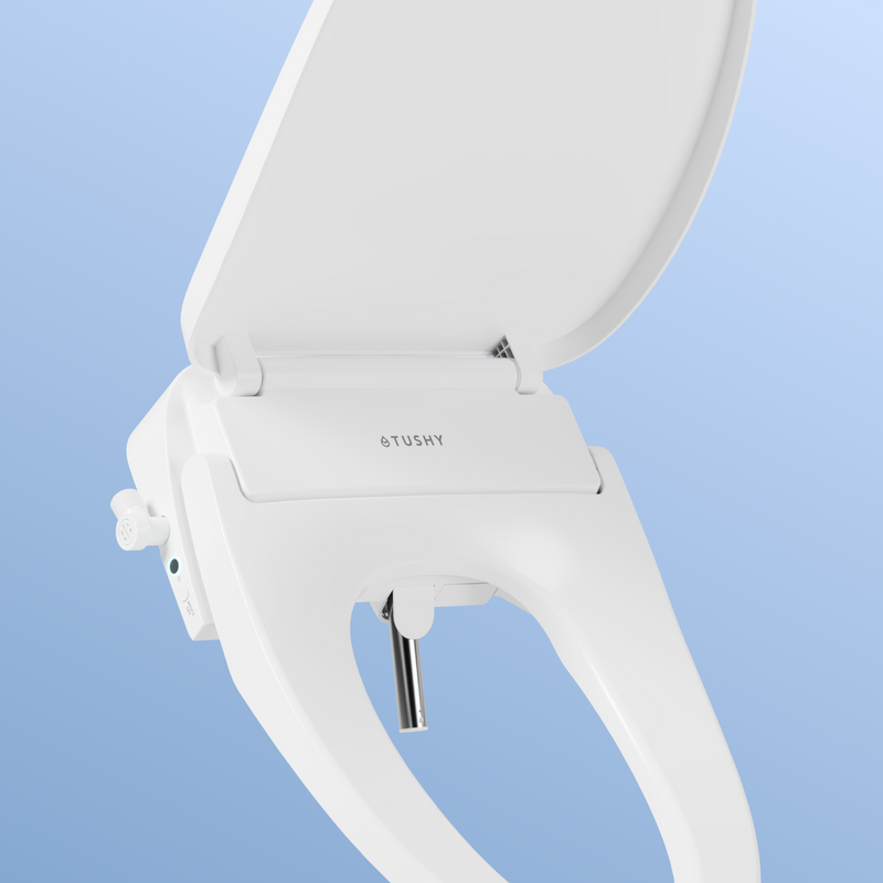 TUSHY Cloud+ Electronic Bidet Heated Toilet Seat with Intelligent Remote, Personal Settings, Warm Water, Air Dryer, Automatic Deodorizer & Night Light