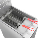 Forno Commerciale Natural Gas Deep Fryer with 3 Burners 90,000 BTU, 40 Lbs Oil Capacity, Millivolt Control (FCMGF0048)