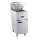Forno Commerciale Propane Gas Deep Fryer with 4 Burners 120,000 BTU, 50 Lbs Oil Capacity, Millivolt Control (FCMGF0030)