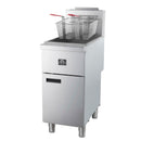 Forno Commerciale Propane Gas Deep Fryer with 4 Burners 120,000 BTU, 50 Lbs Oil Capacity, Millivolt Control (FCMGF0030)