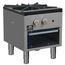 Forno Commerciale 18-Inch Gas Stock Pot Range with 1 Powerful 3-Ring Burner, 80,000 BTU in Durable Stainless Steel and Heavy-Duty Cast Iron Grate (FCMSP0089-18)